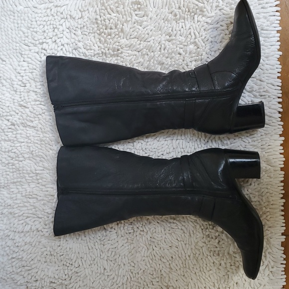 Alfani Tall Black Leather Maren Boots Size 10 M - Picture 8 of 8